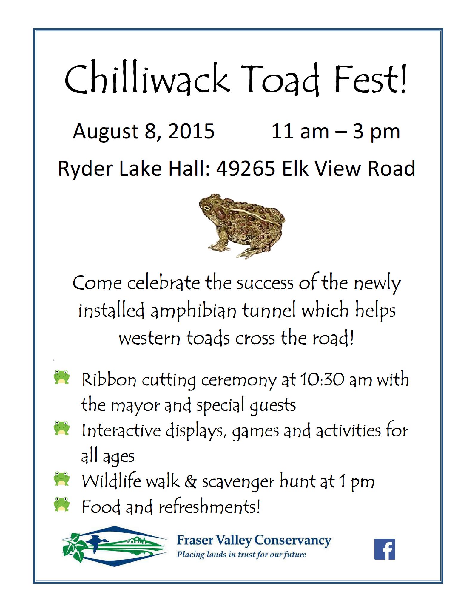 ChilliwackToad Fest Flyer